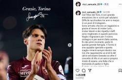 里奇社媒撰文告别都灵：三年半时光难以忘怀，我将永远心怀都灵