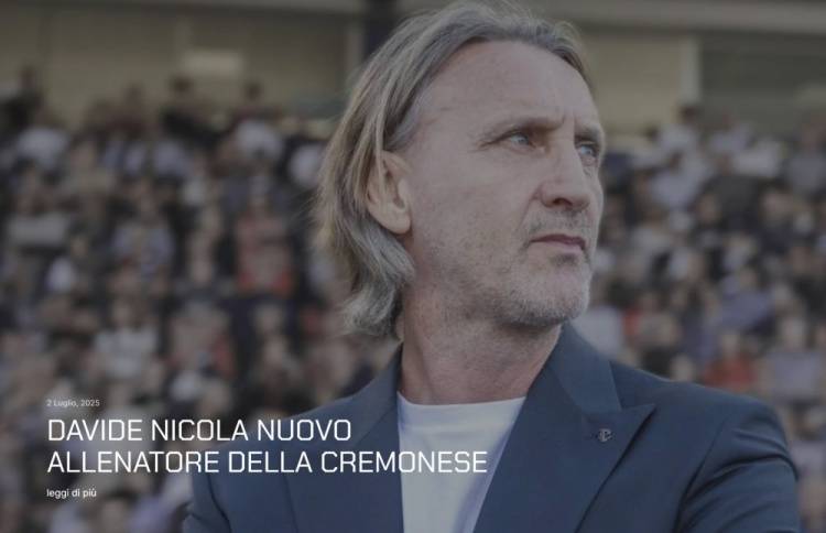 官方：意甲升班马克雷莫纳新主帅大卫-尼科拉上任，签约两年